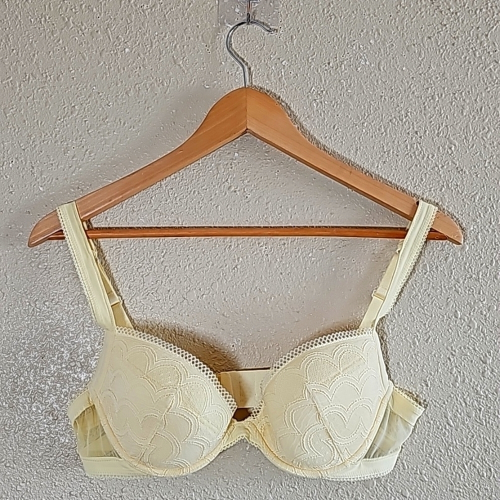 Malizia La Perla Yellow Lace Bra